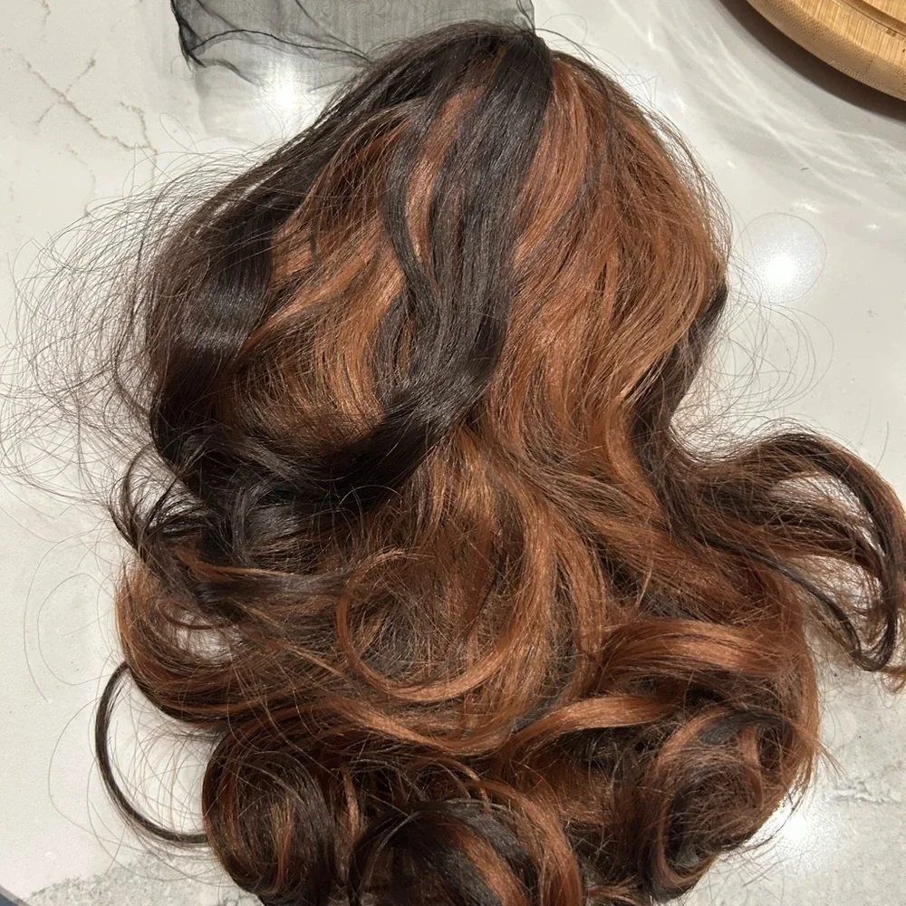 Elegant Black and Brown Women's 14” ponytail Hair Extension
